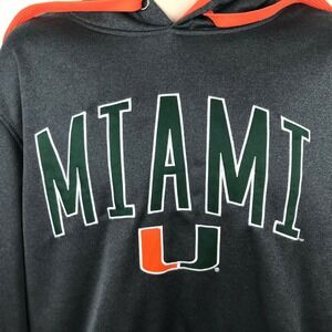 Miami Hurricanes Hoodie Sweatshirt ~ Dark Gray L ~ Top of the World Embroidered